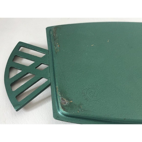 Vintage Mid-Century Metal Tray Oppenheim Hand Made Israel Fruit Bowl Grapes Wine - Picture 12 of 12